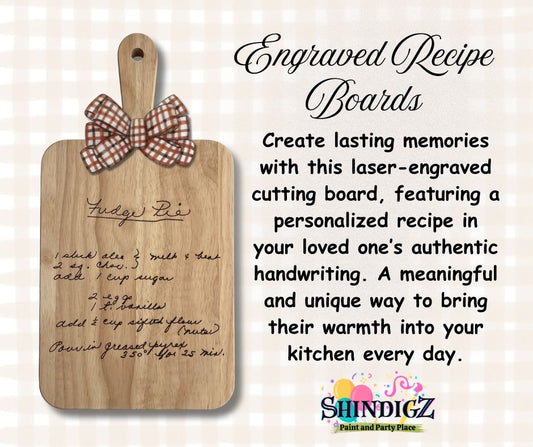 Engraved Recipe Boards - Family Keepsake
