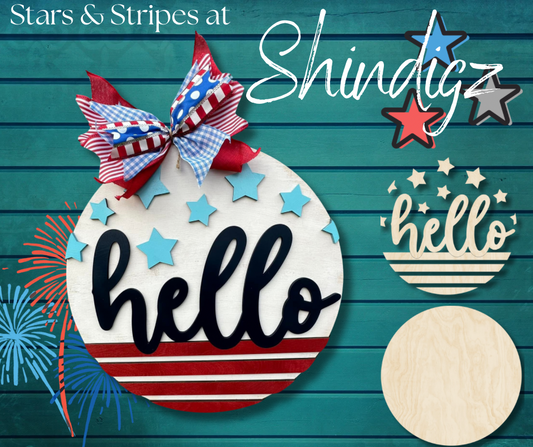 Stars & Stripes - Door Hanger Painting