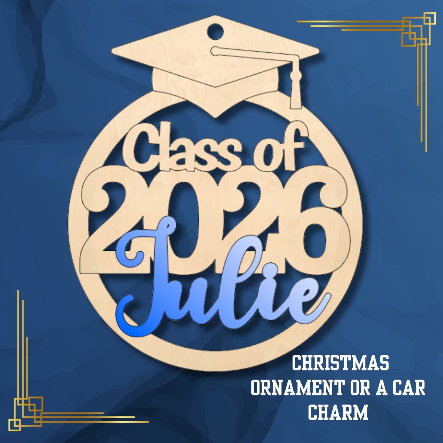 Personalized Ornament or Car Charm