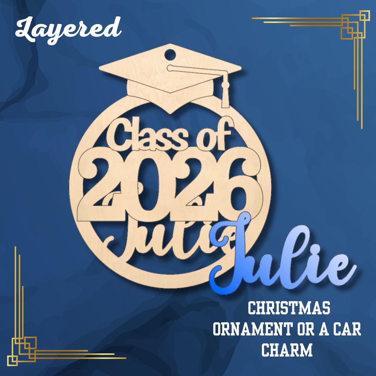 Personalized Ornament or Car Charm